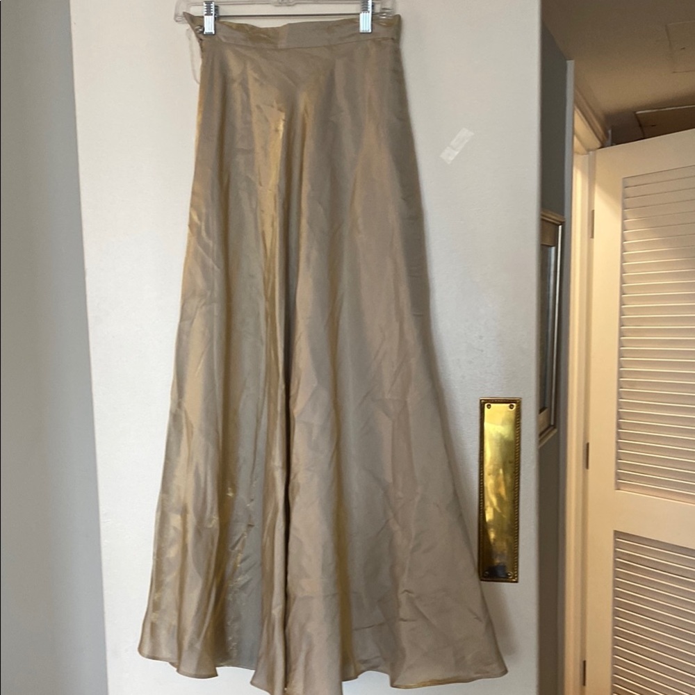 Women's Maxi A-Line Skirt in Light Taupe